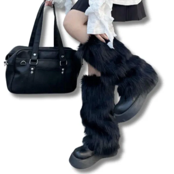 Fur Boot Toppers – Black 6