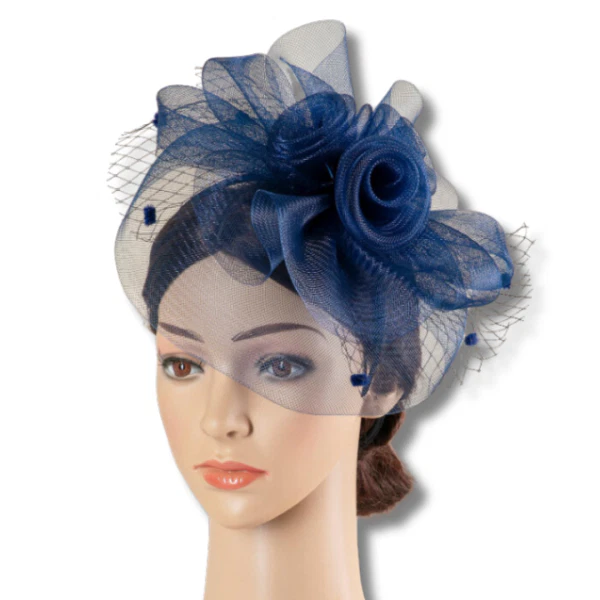 Blue Floral Fascinator 4
