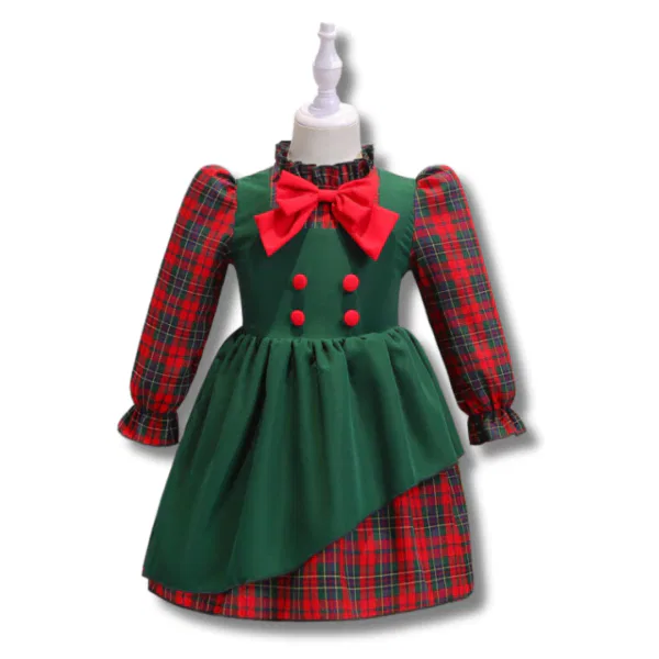 Tartan Print Christmas Dress 8