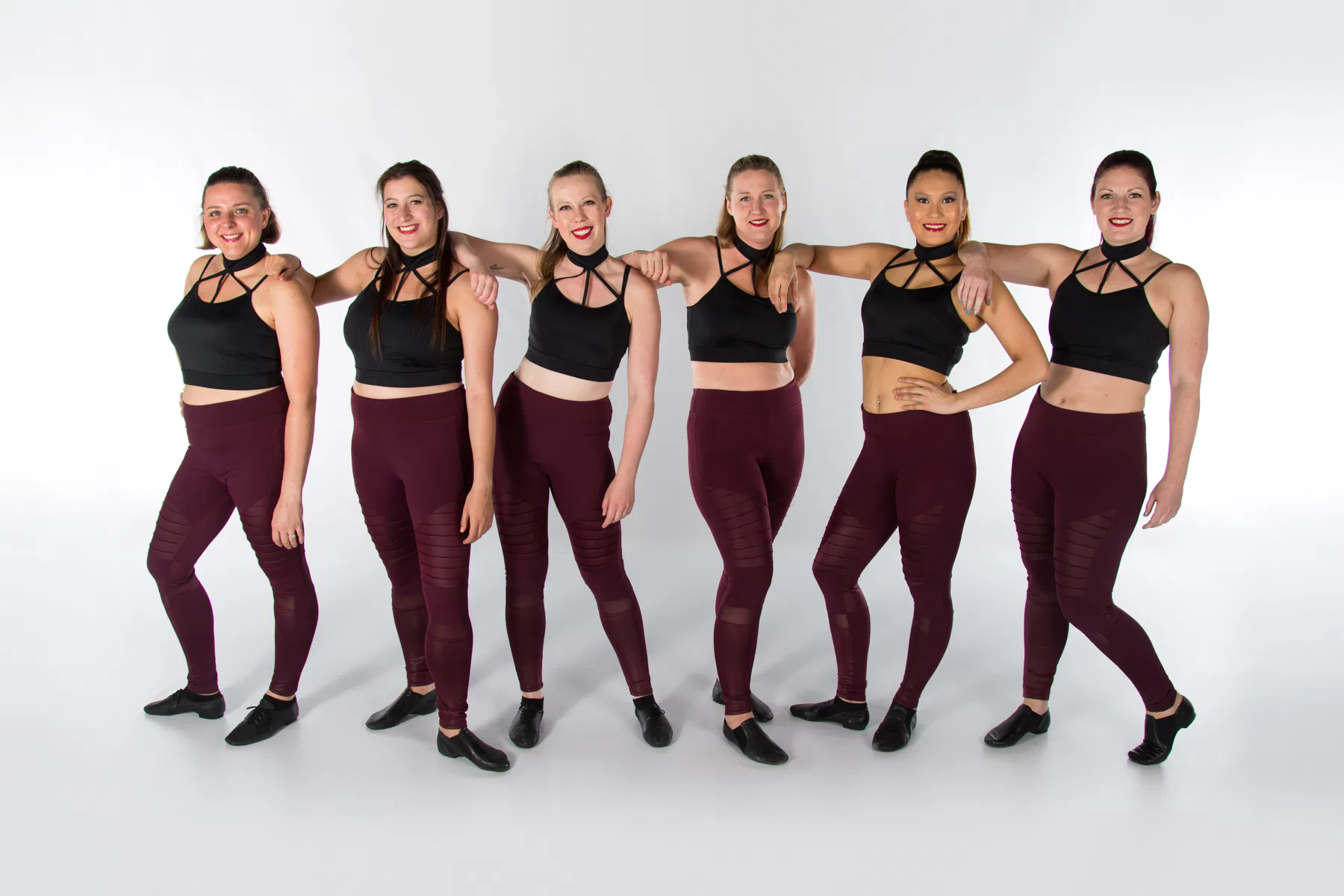 Burgundy Panel Leggings 8