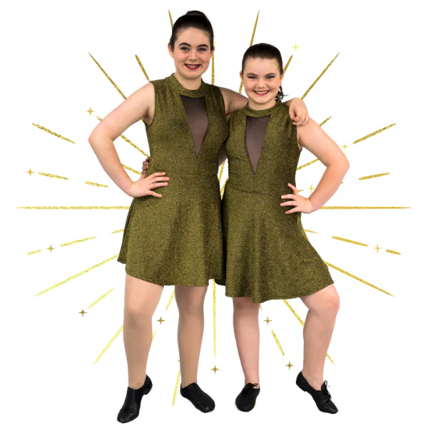 Gold Metallic Fleck Dress 8