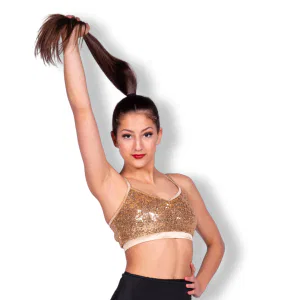 Gold Sequin Bra Top 10