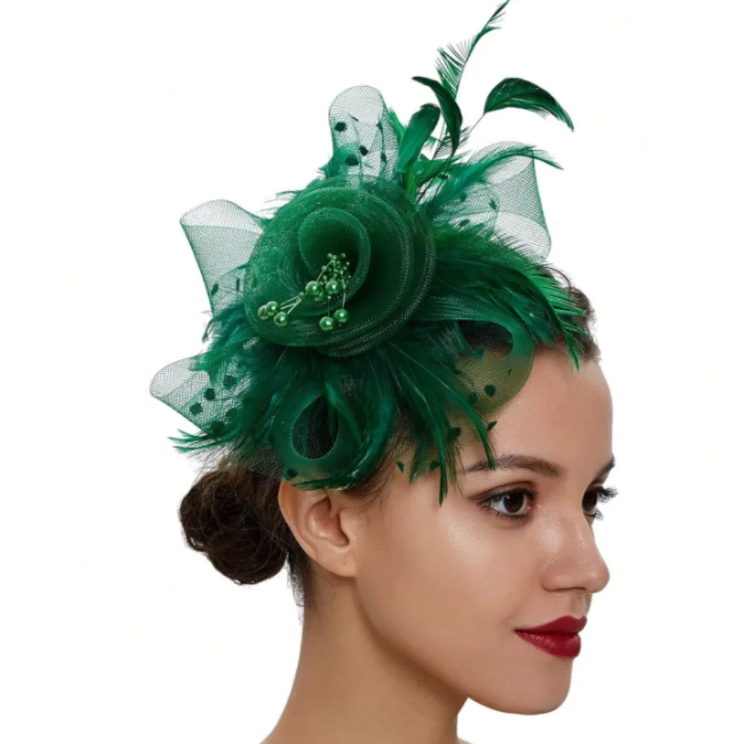 Green Tulle Facinator 5 Green Tulle Facinator 5