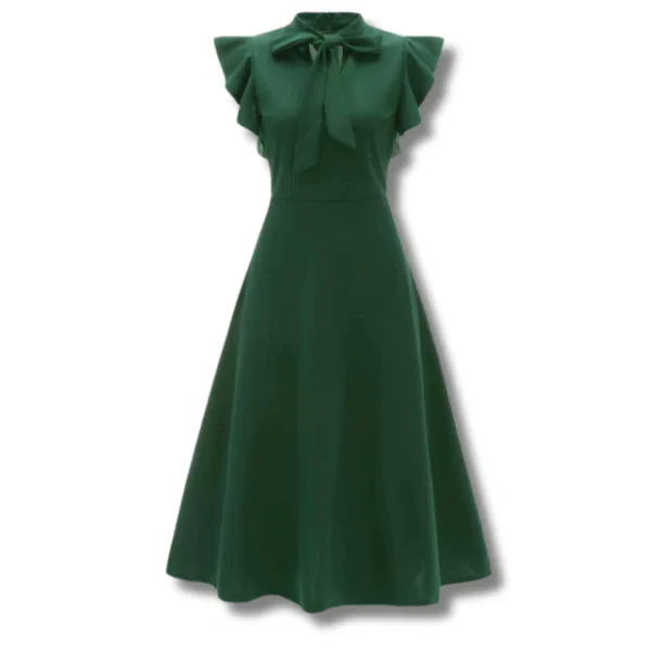 Green Flutter Sleeve Dress 6
