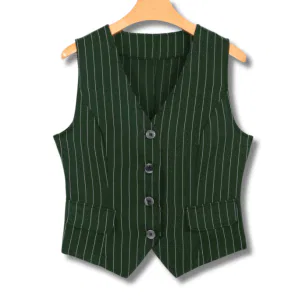 Green Pinstriped Vest 8
