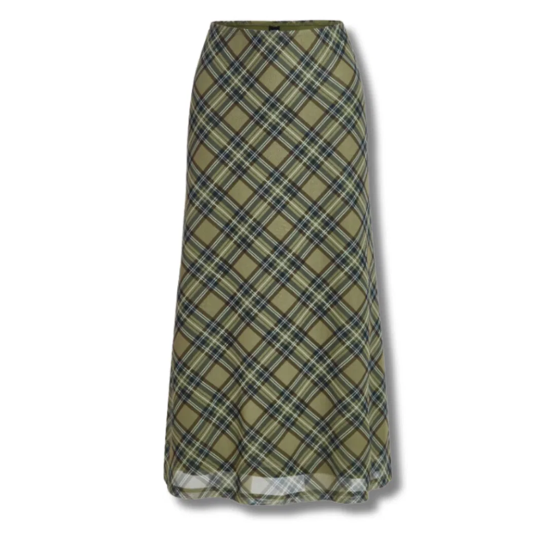 Long Pencil Skirt – Plaid 4 Long Pencil Skirt – Plaid 4