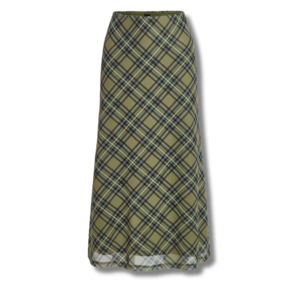 “Tartan Print High Waist Skirt” 8