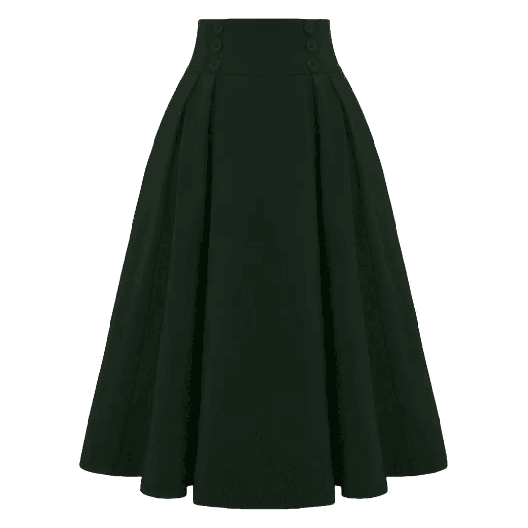 Vintage Button Front High Waist Skirt 6 Vintage Button Front High Waist Skirt 6