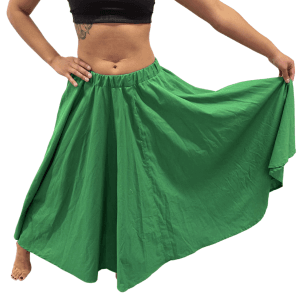 Green Cotton Skirt – Long 4