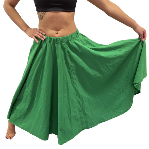 Green Cotton Skirt – Long 6