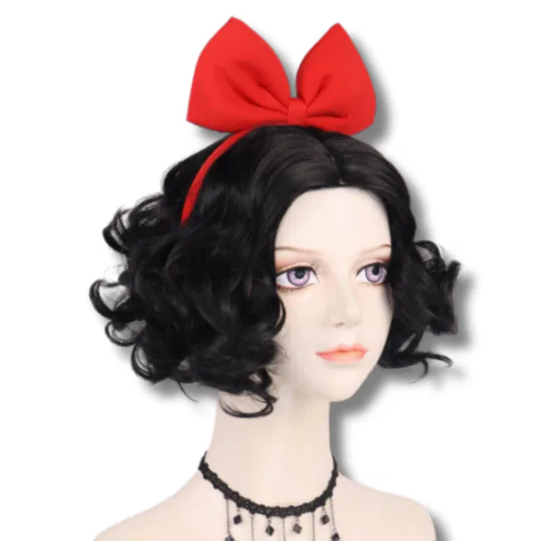 Short Black Curly Bob Wig 6