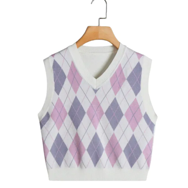“Purple Argyle Sweater Vest” 10