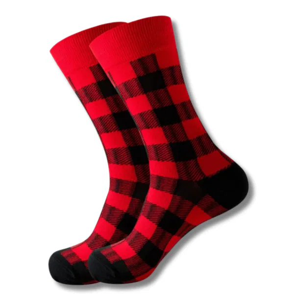 Plaid Crew Socks 7