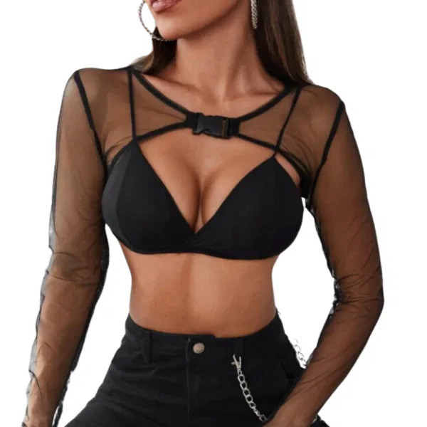 Mesh Insert Crop Top 6