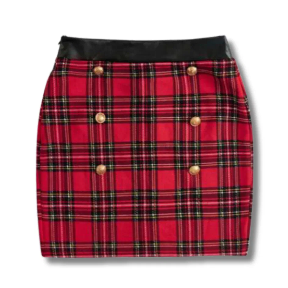 Plaid Print Bodycon Skirt 7 Plaid Print Bodycon Skirt 7