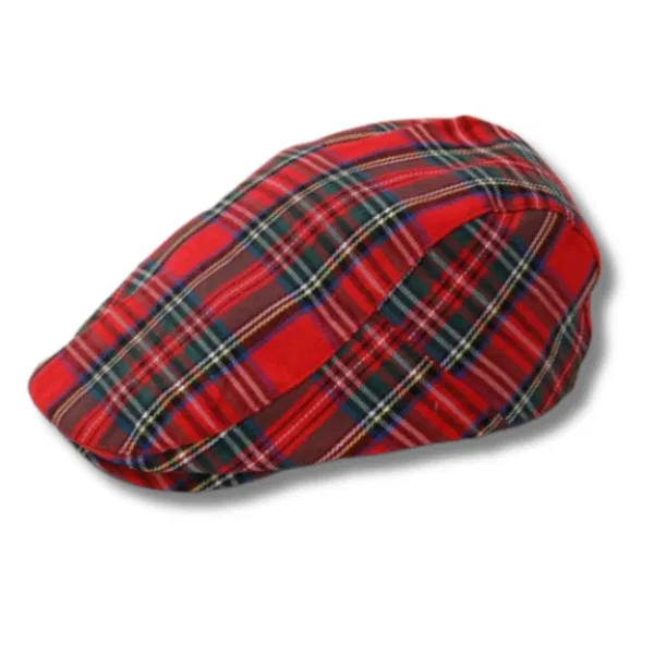 Plaid Pattern Flat Cap 5