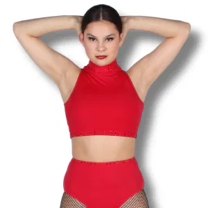 “Sleeveless Mock Neck Crop Top” 10