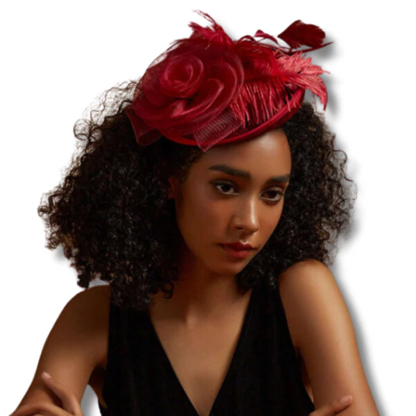 Burgundy Fascinator 3
