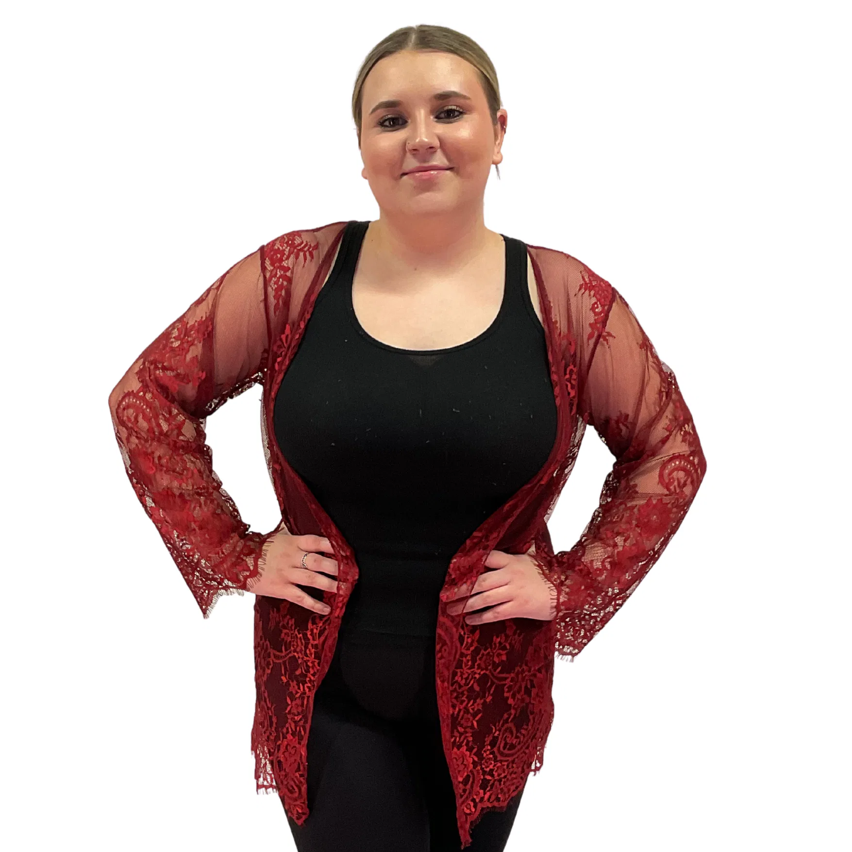 Burgundy Lace Kimono 7 Burgundy Lace Kimono 7