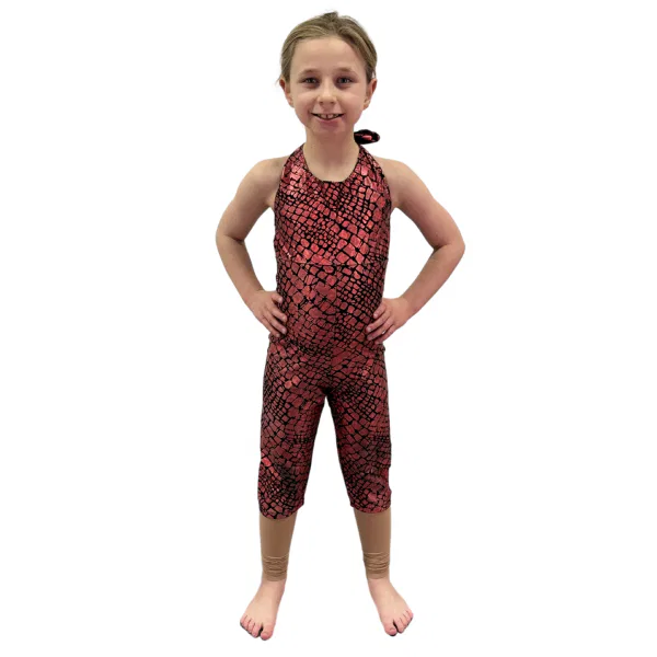 Red Snakeskin Unitard 6