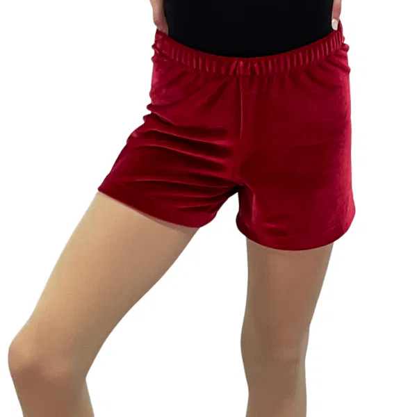 Burgundy Velvet Shorts 7
