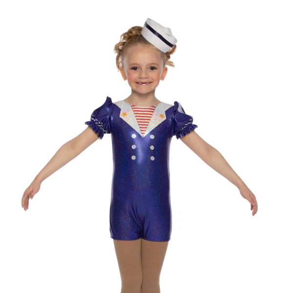 “Sailor Puff Sleeve Biketard” 6
