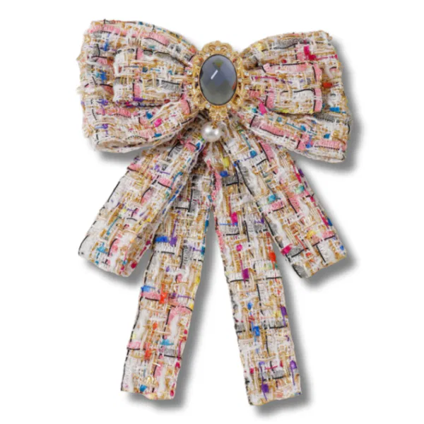 Pink Tweed Bow Tie 8