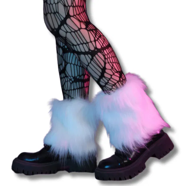 White Fuzzy Leg Warmers 6