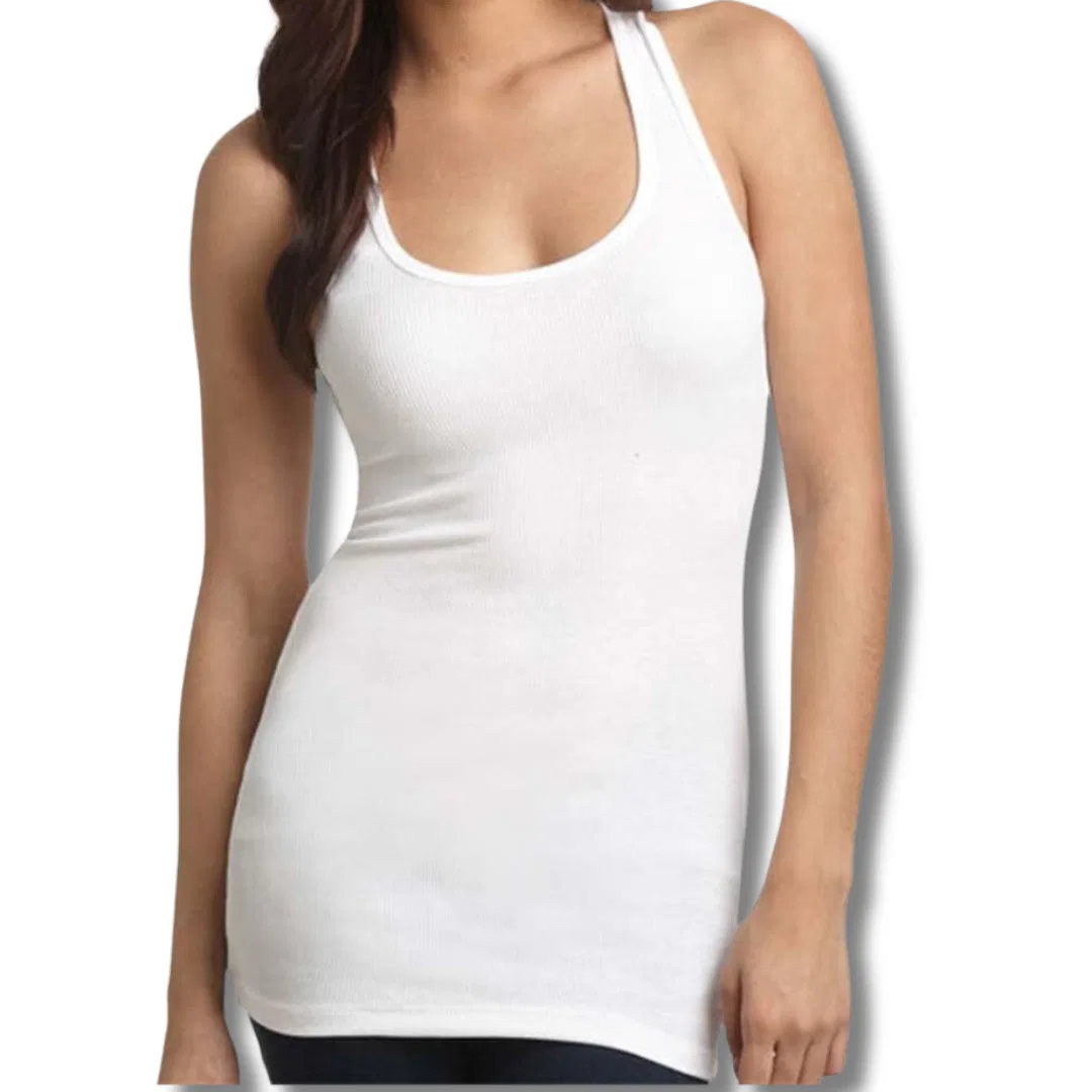 White Racerback Tank 6 White Racerback Tank 6