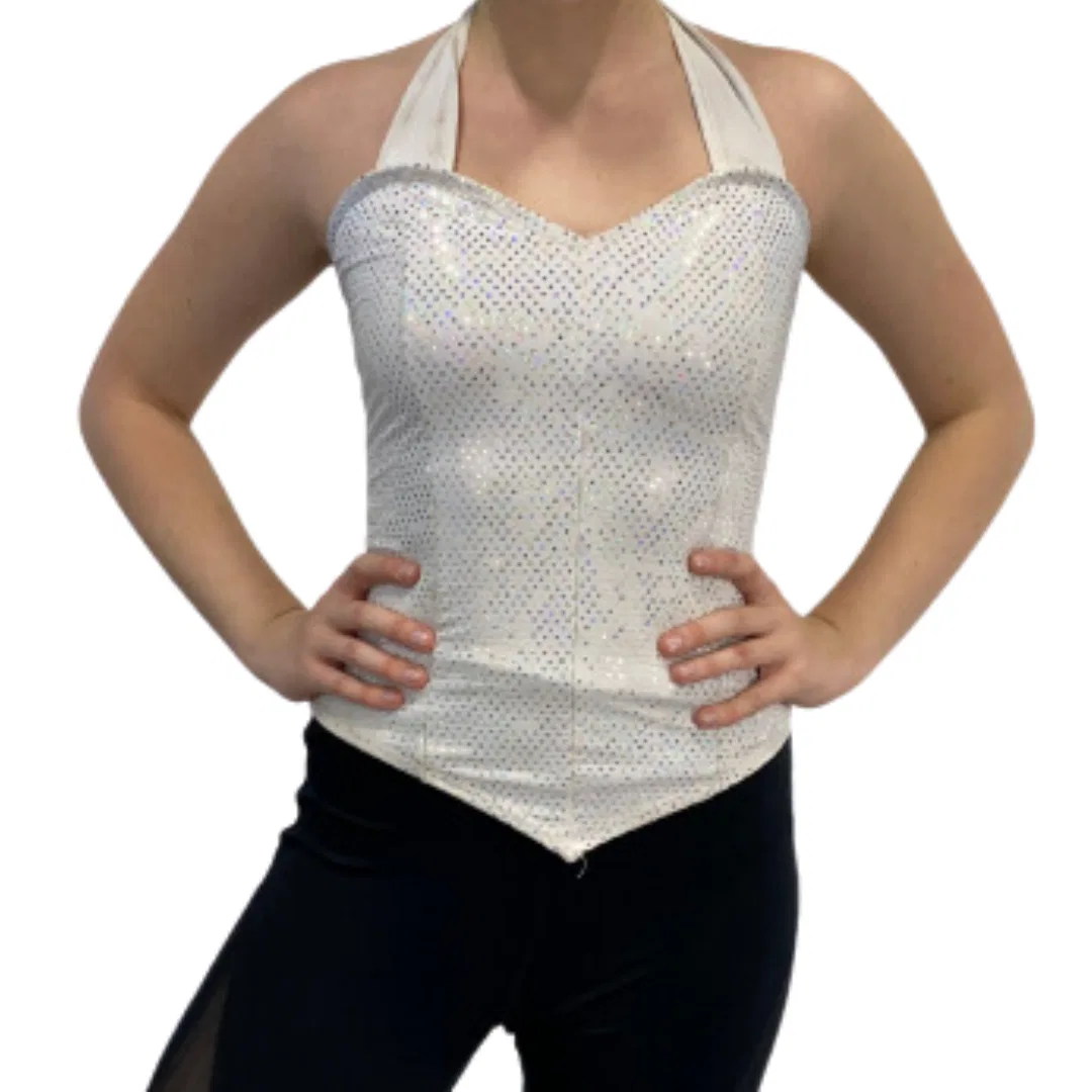White Metallic Vest Tank 6 White Metallic Vest Tank 6