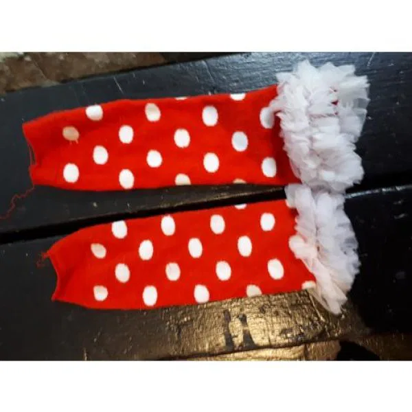 Polka Dot Leg Warmers – Red 9