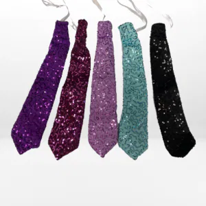 Sequin Spandex Neck Ties 13