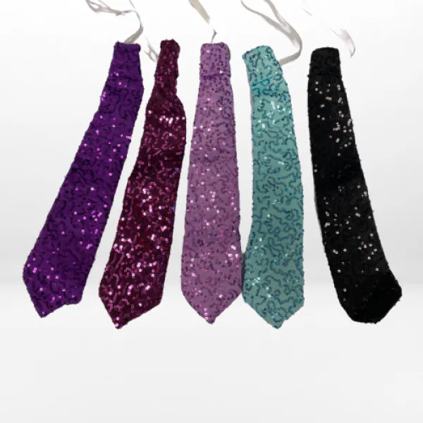 Sequin Spandex Neck Ties 13
