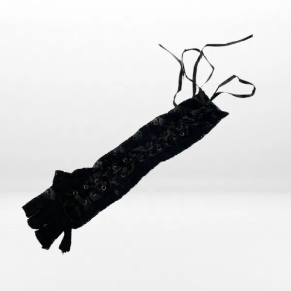 Steampunk Lace Up Gloves 5