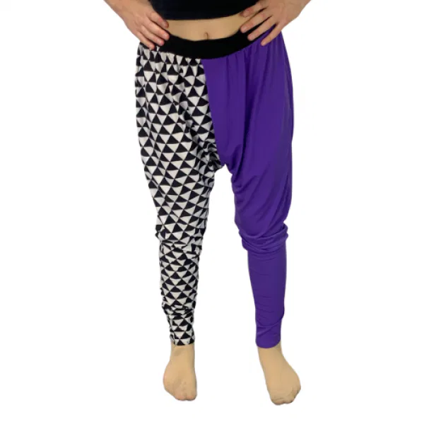 Purple Checkered Harem Pants 9