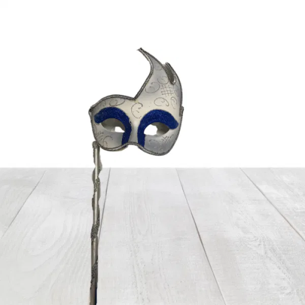 Silver and Blue Mask – Masquerade Style 7