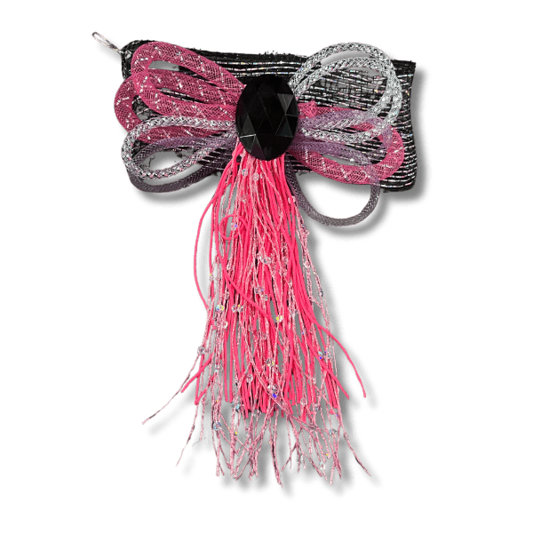 Pink Fringe Hair Clip