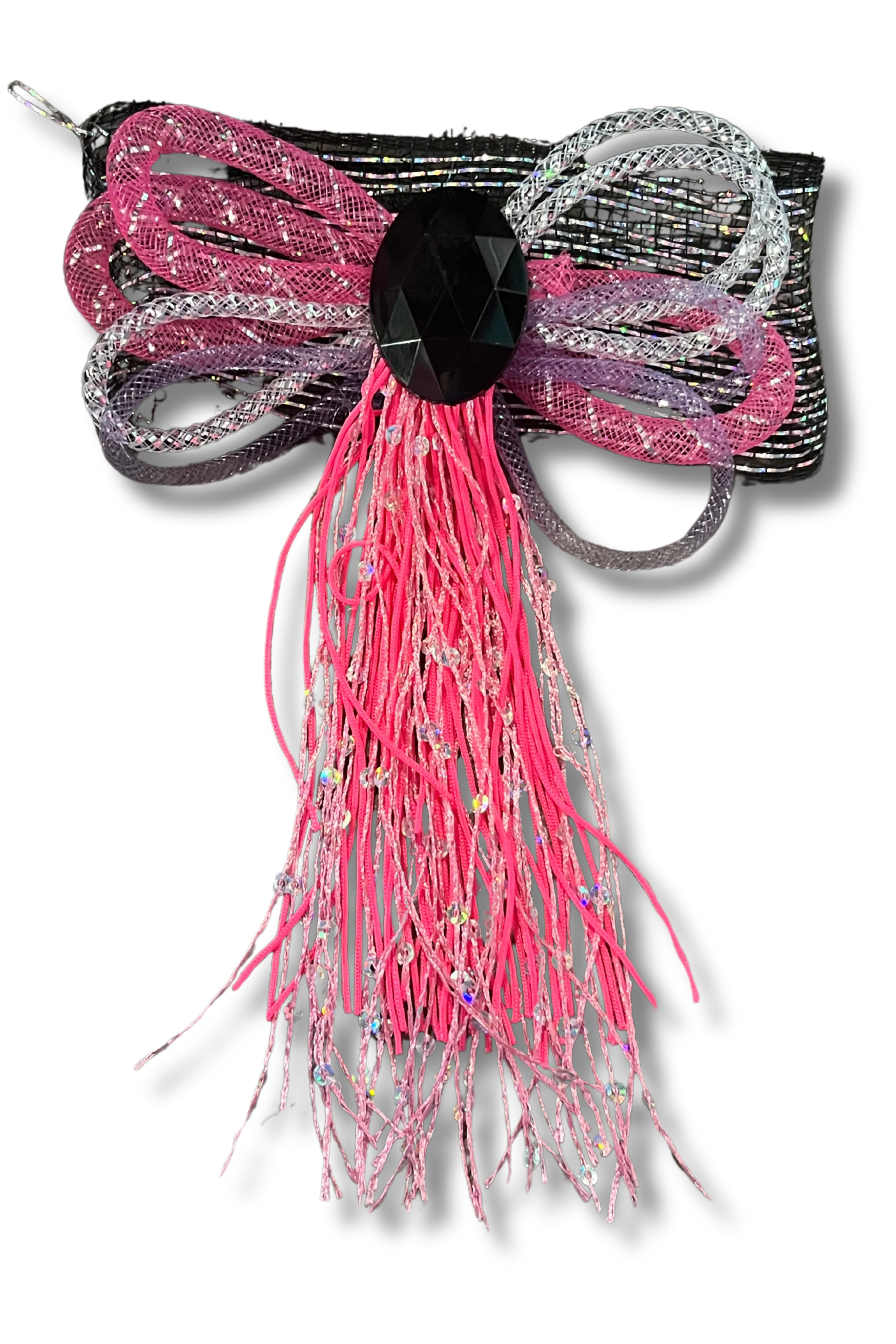 Pink Fringe Hair Clip 5 Pink Fringe Hair Clip 5