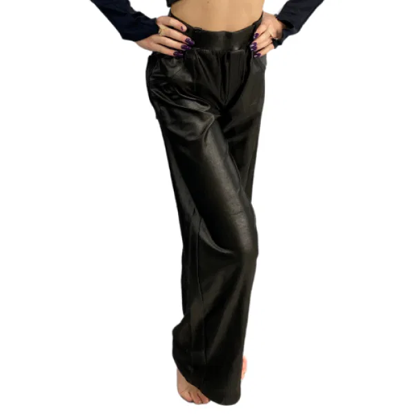 Pants – Black Satin Finish with Belt Loops 6