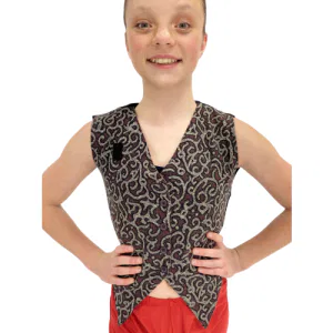 Burgundy Patterned Vest 8