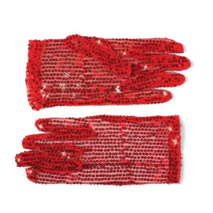 Red Sequin Gloves 5