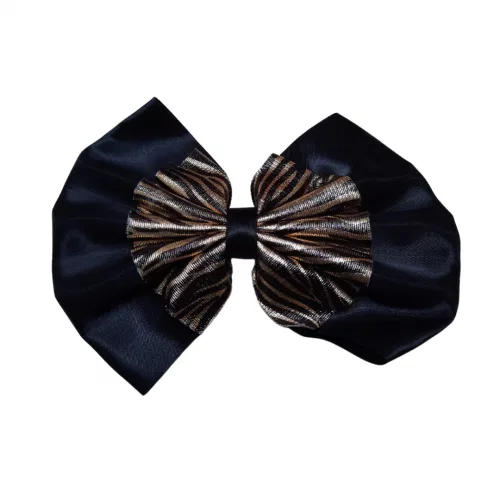 Black and Gold Bow Hair Clip 7 Black and Gold Bow Hair Clip 7