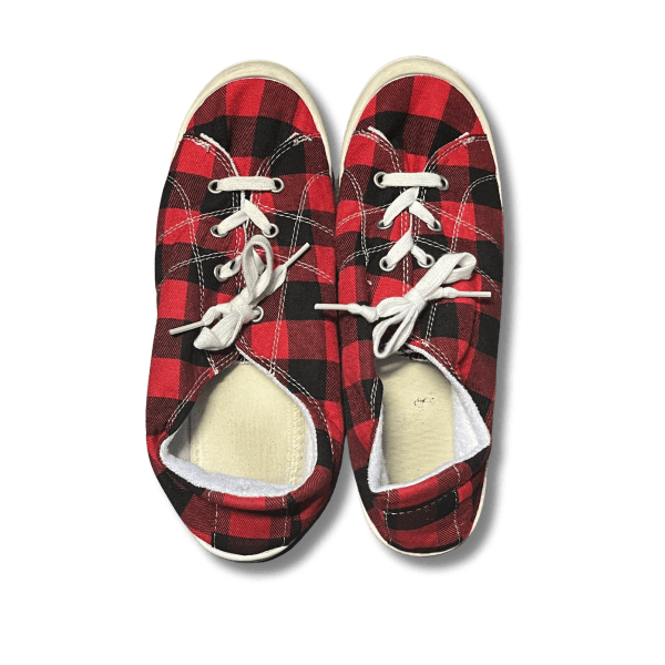 Red Plaid Sneakers