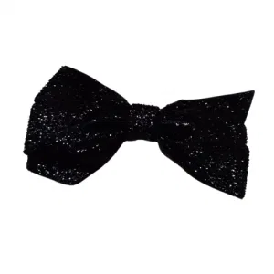 Sparkle Black Bow Hair Clip 5