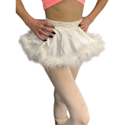 White Fur Trim Skirt 6 White Fur Trim Skirt 6