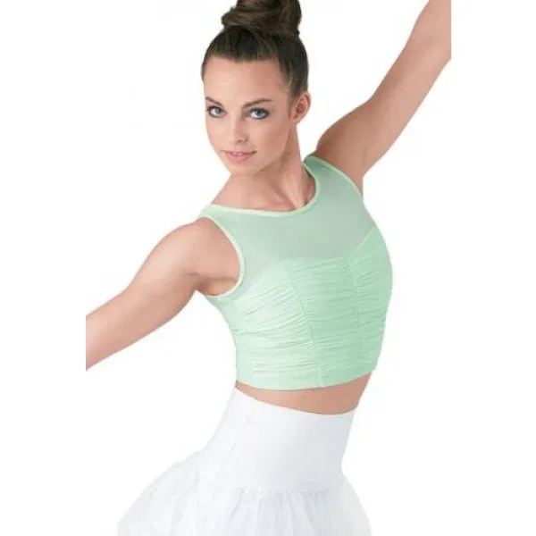 “Shirred Mesh Crop Top” 17