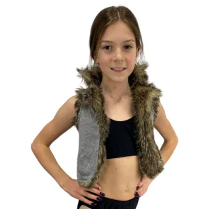 Gray Vest with Fur 8