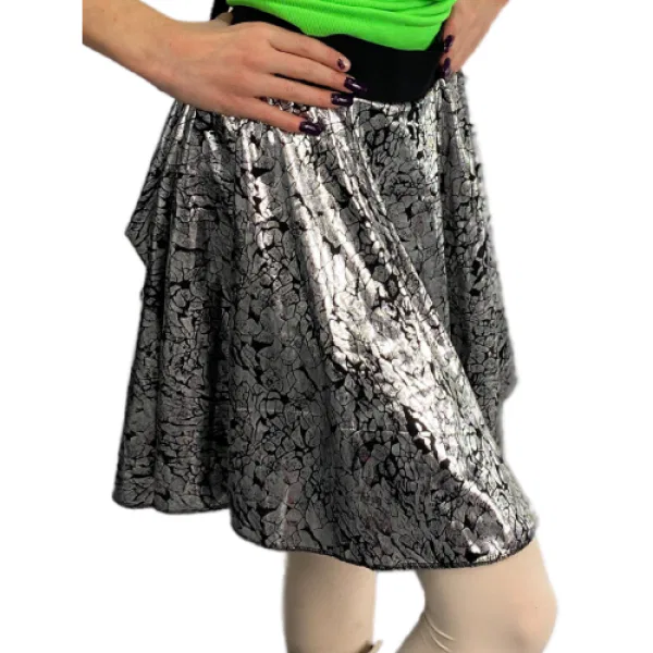 Cracked Metallic Skirt 78