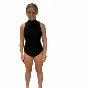 Mock Neck Leotard – Black 6