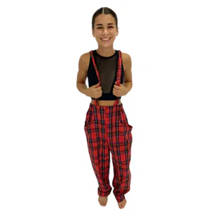 Plaid Suspender Pants 8